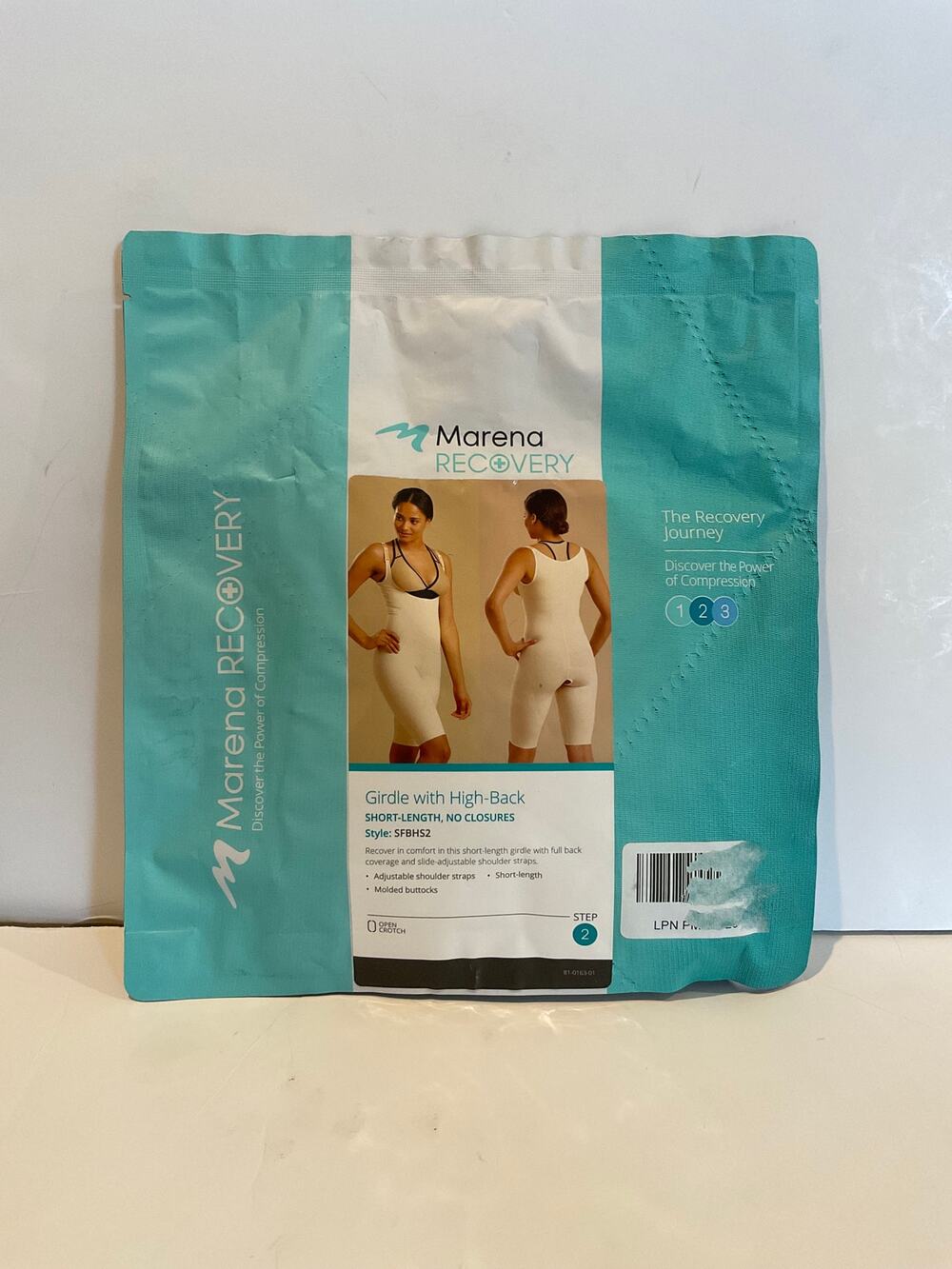 Marena Girdle with High Back Short Length No Closures SFBHS2 LARGE Black
